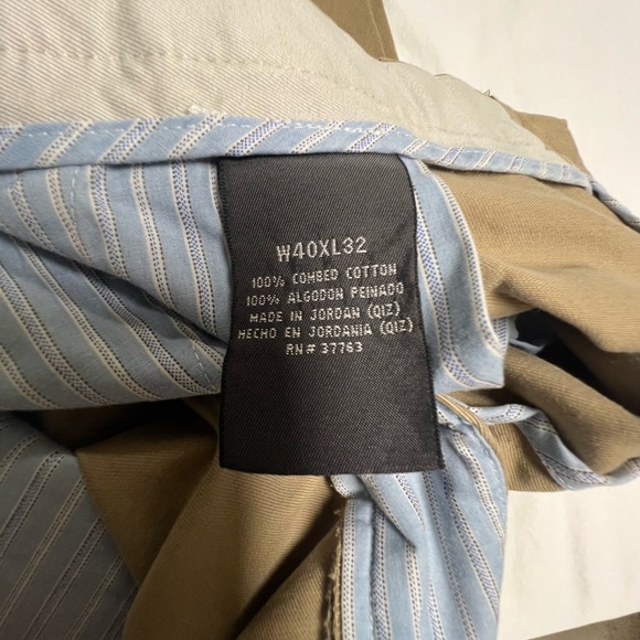 ST JOHN’S BAY KHAKI RETRO CHINO PANTS. FLAT FRONT w/SIDE SEAM POCKETS. W40 x 32L - Picture 3 of 8